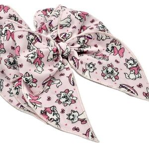 Pink Marie Cat Print Hair Bow for Kids